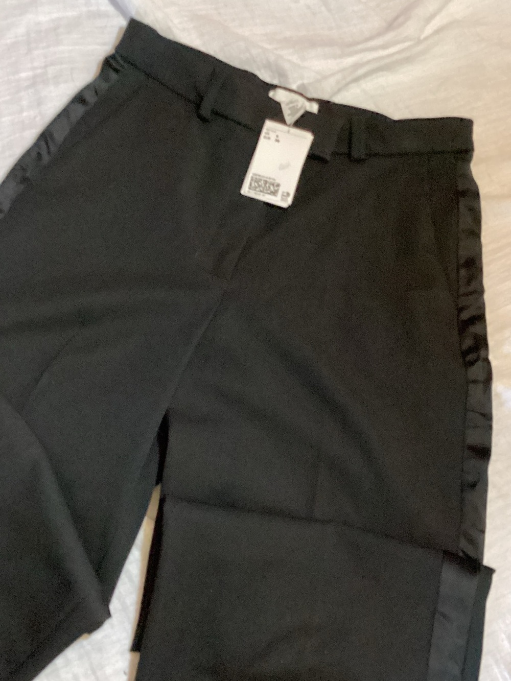 H&M Tuxedo Trousers with Side Satin Trim